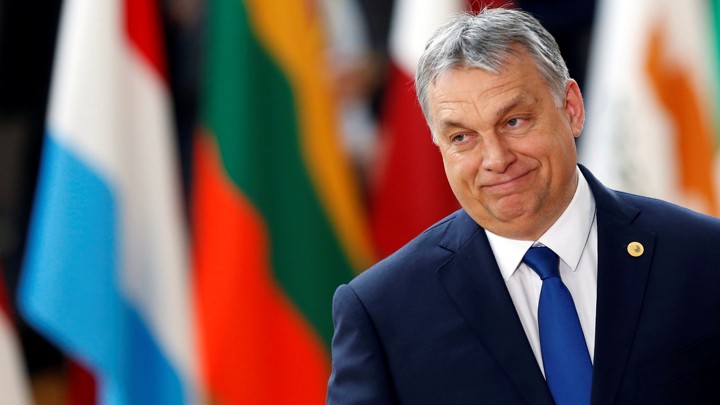 FILE PHOTO: Hungarian Prime Minister Viktor Orban arrives at the EU summit in Brussels, Belgium, March 9, 2017.   To match Special Report HUNGARY-ORBAN/BALATON    REUTERS/Francois Lenoir/File Photo - RC1BE9545E00