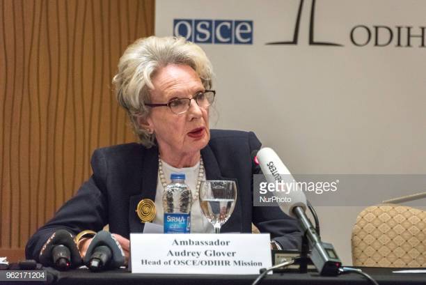 Audrey Glover, Head Ambassador of the OSCE/ODIHR, opens the Office for Democratic Institutions and Human Rights Election Observation Mission in Turkey for the Early Presidential and Parliamentary Elections of 2018, during a press conference at the Sheraton Hotel in Ankara, Turkey, on 24 May 2018. (Photo by Diego Cupolo/NurPhoto via Getty Images)