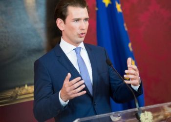 VIENNA, AUSTRIA - MAY 19: Austrian Chancellor Sebastian Kurz speaks during an press statement after a meeting with Austrian President Alexander Van der Bellen on May 19, 2019 in Vienna, Austria. (Photo by Michael Gruber/Getty Images)