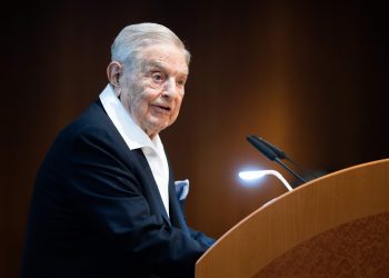 Hungarian-born US investor and philanthropist George Soros talks to the audience after receiving the Schumpeter Award 2019 in Vienna, Austria on June 21, 2019. (Photo by GEORG HOCHMUTH / APA / AFP) / Austria OUT        (Photo credit should read GEORG HOCHMUTH/AFP via Getty Images)