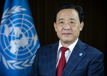 07 August 2019, Rome Italy - FAO Director-General Qu Dongyu official portrait. FAO headquarters.