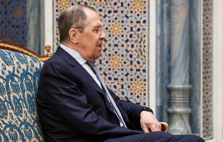 MUSCAT, OMAN - MAY 11, 2022: Russia's Foreign Minister Sergei Lavrov attends a meeting with Sultan Haitham bin Tariq Al Said of Oman. Russian Foreign Ministry/TASS

Îìàí. Ìàñêàò. Ìèíèñòð èíîñòðàííûõ äåë ÐÔ Ñåðãåé Ëàâðîâ âî âðåìÿ âñòðå÷è ñ ñóëòàíîì Îìàíà Õàéñàìîì áåí Òàðåê Àëü Ñàèäîì. Ïðåññ-ñëóæáà ÌÈÄ ÐÔ/ÒÀÑÑ