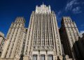 MOSCOW, RUSSIA – SEPTEMBER 18, 2018: The Russian Foreign Ministry headquarters. Russia has summoned Israeli Ambassador to Russia Gary Koren over the incident with the Russian Il-20 jet downed in Syria. Sergei Fadeichev/TASS
Ðîññèÿ. Ìîñêâà. Çäàíèå Ìèíèñòåðñòâà èíîñòðàííûõ äåë ÐÔ. Ïîñîë Èçðàèëÿ Ãàððè Êîðåí âûçâàí â ÌÈÄ ÐÔ â ñâÿçè ñ ñèòóàöèåé ñ ðîññèéñêèì ñàìîëåòîì Èë-20, ñáèòûì â Ñèðèè. Ñåðãåé Ôàäåè÷åâ/ÒÀÑÑ