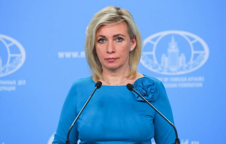 MOSCOW, RUSSIA  JUNE 3, 2022: The Spokeswoman of Russia's Ministry of Foreign Affairs, Maria Zakharova, gives a press briefing on foreign policy issues. Russian Foreign Ministry Press Service/TASS

Ðîññèÿ. Ìîñêâà. Îôèöèàëüíûé ïðåäñòàâèòåëü ÌÈÄ Ðîññèè Ìàðèÿ Çàõàðîâà âî âðåìÿ áðèôèíãà ïî òåêóùèì âîïðîñàì âíåøíåé ïîëèòèêè. Ïðåññ-ñëóæáà ÌÈÄ ÐÔ/ÒÀÑÑ