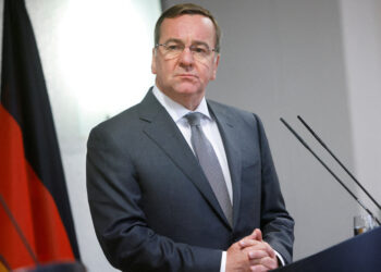 German Defence Minister Boris Pistorius attends a joint news conference with his U.S. counterpart, Secretary of Defense Lloyd Austin (not seen) as they meet at the Defence Ministry in Berlin, Germany January 19, 2023. REUTERS/Michele Tantussi