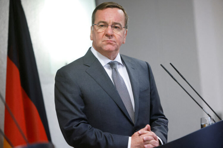 German Defence Minister Boris Pistorius attends a joint news conference with his U.S. counterpart, Secretary of Defense Lloyd Austin (not seen) as they meet at the Defence Ministry in Berlin, Germany January 19, 2023. REUTERS/Michele Tantussi