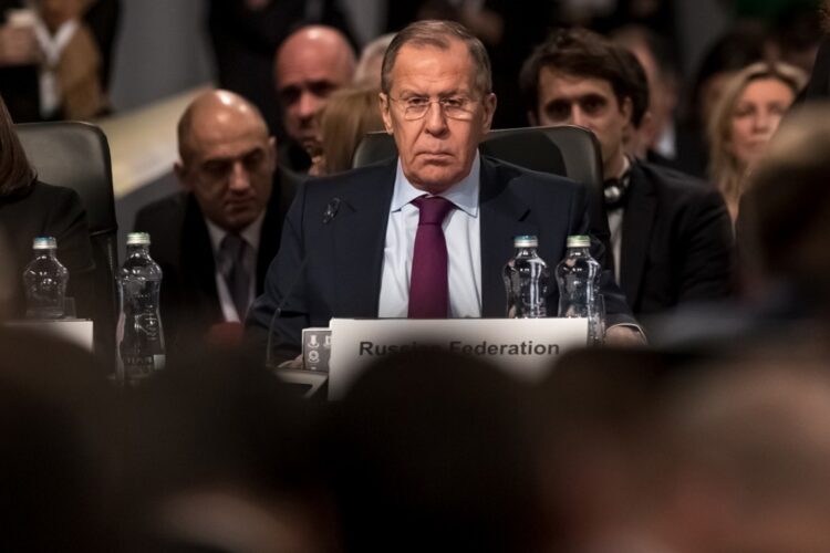epa08046252 Russian Foreign Affairs Minister Sergei Lavrov attends the 26th Organization for Security and Co-operation in Europe (OSCE) Ministerial Council in Bratislava, Slovakia, 05 December 2019. The 26th OSCE Ministerial Council, bringing together Foreign Ministers from across the OSCE region, takes place on 05 and 06 December 2019.  EPA-EFE/MARTIN DIVISEK