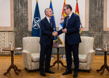 NATO Secretary General Jens Stoltenberg meets with the President of Serbia, Aleksandar Vučić