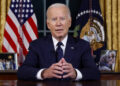 President Joe Biden speaks from the Oval Office of the White House Thursday, Oct. 19, 2023, in Washington, about the war in Israel and Ukraine. (Jonathan Ernst/Pool via AP)