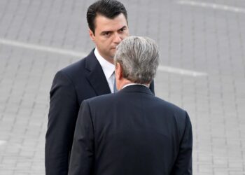 Sali Berisha dhe Kryetari i PD, Lulzim Basha,