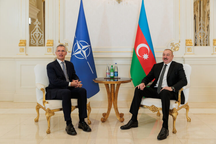 NATO Secretary General Jens Stoltenberg with the President of Azerbaijan, Ilham Aliyev