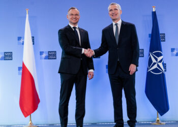 NATO Secretary General Jens Stoltenberg with the President of Poland, Andrzej Duda