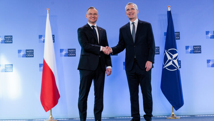 NATO Secretary General Jens Stoltenberg with the President of Poland, Andrzej Duda