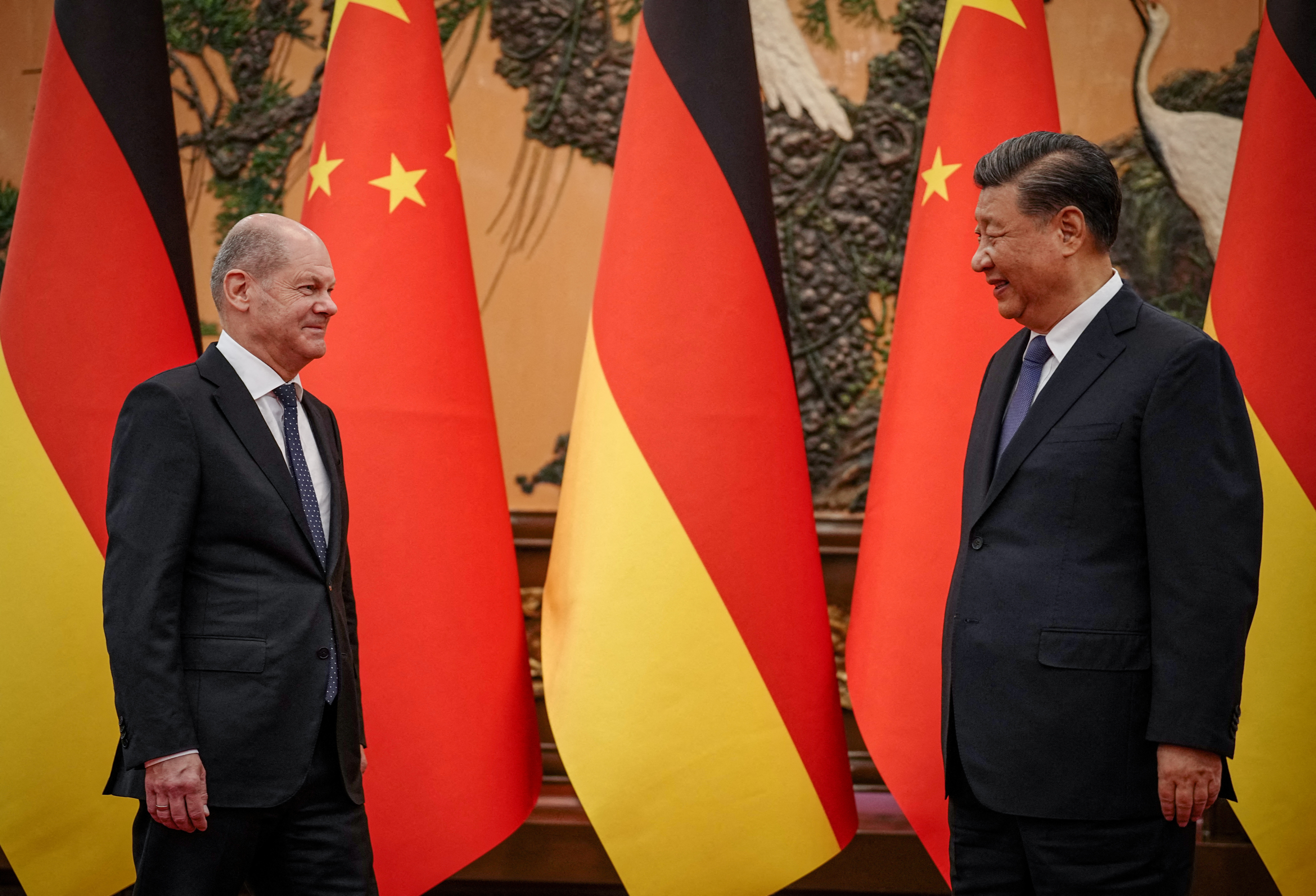 German Chancellor Olaf Scholz meets Chinese President Xi Jinping in Beijing, China November 4, 2022.     Kay Nietfeld/Pool via REUTERS