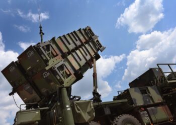 FILED - 17 June 2023, Bavaria, Kaufbeuren: A launcher of the Patriot air defense missile system stands on the airbase during the Bundeswehr Day. Germany delivers another Patriot system to Ukraine. Photo: Karl-Josef Hildenbrand/dpa