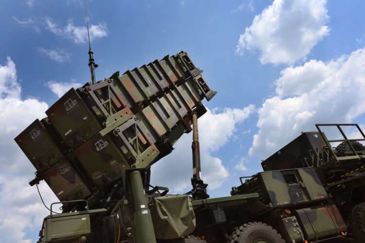 FILED - 17 June 2023, Bavaria, Kaufbeuren: A launcher of the Patriot air defense missile system stands on the airbase during the Bundeswehr Day. Germany delivers another Patriot system to Ukraine. Photo: Karl-Josef Hildenbrand/dpa