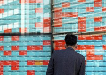A person watches an electronic stock board showing Japan's Nikkei 225 index at a securities firm Thursday, Nov. 16, 2023, in Tokyo. (AP Photo/Eugene Hoshiko)
