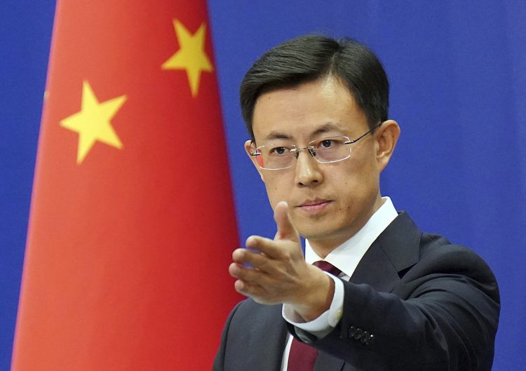 Guo Jiakun who was appointed as the new spokesperson for the Chinese Ministry of Foreign Affairs attends a press conference in Beijing, China on January 7, 2025.( The Yomiuri Shimbun via AP Images )