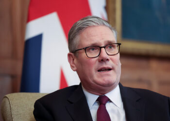 Keir Starmer, UK prime minister, during a bilateral meeting with Mette Frederiksen, Denmark's prime minister, at Chequers, near Aylesbury, UK, on Thursday, Jan. 22, 2026. Frederiksen said she’d been in close contact with NATO before and after US President Donald Trump’s meeting with the alliance in Davos, and that there had been no negotiation about sovereignty. Photographer: Andy Rain/EPA/Bloomberg
