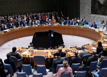 Members of the Security Council vote on a Russian sponsored resolution at United Nations headquarters, Wednesday, March 11, 2026. (AP Photo/Seth Wenig)