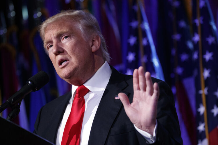 FILE - In this Nov. 9, 2016 file photo, President-elect Donald Trump speaks during a rally in New York. Here’s the idea: Swiftly pass a repeal of President Barack Obama's health care law, perhaps so Donald Trump can sign it the day he takes the presidential oath. Then approve new legislation restructuring the nation’s huge and convoluted health care system despite Republican divisions, Democratic opposition and millions of jittery constituents. (AP Photo/ Evan Vucci, File)