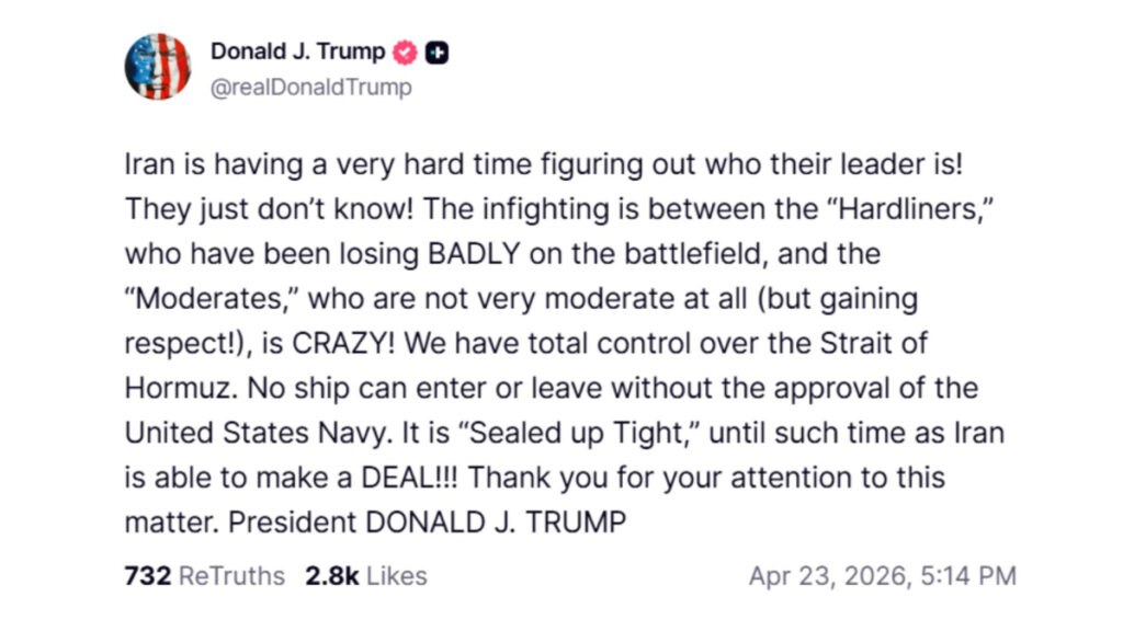 Trump thotë se SHBA të e kontrollojnë Hormuzin derisa Irani të pranojë marrëveshjen