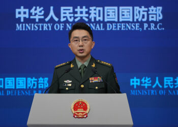 China's Ministry of National Defense spokesperson Jiang Bin speaks during a press briefing, in Beijing, China, Thursday, Jan. 29, 2026. (AP Photo/Andy Wong)