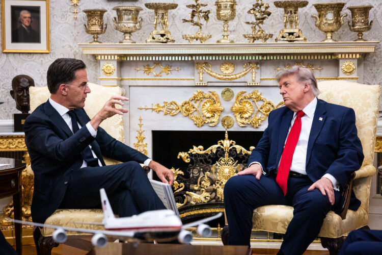 NATO Secretary General Mark Rutte meets with the President of the United States, Donald Trump