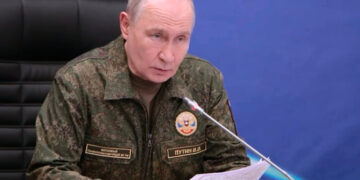 In this image taken from video provided by Russian Presidential Press Service on Friday, July 3, 2026. Russian President Vladimir Putin speaks while visiting one of the command posts of the Joint Group of the Russian Forces, in an undisclosed location. (Russian Presidential Press Service via AP)