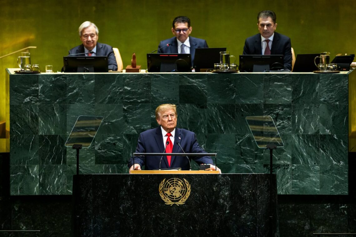 President Donald J. Trump delivers remarks to the 81st session of the United Nations General Assembly, Tuesday, September 22, 2026, at U.N. Headquarters in New York City. (Official White House Photo by Daniel Torok)
