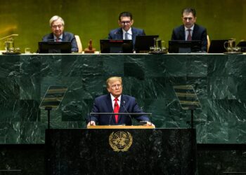 President Donald J. Trump delivers remarks to the 81st session of the United Nations General Assembly, Tuesday, September 22, 2026, at U.N. Headquarters in New York City. (Official White House Photo by Daniel Torok)
