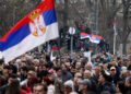 People attend a protest organised by ProGlas, the Serbian pro-democracy movement, amid opposition claims of major election law violations in the Belgrade city and parliament races, in Belgrade, Serbia, December 30, 2023. REUTERS/Zorana Jevtic